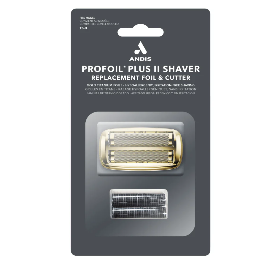 Andis TS3 Profoil plus 2 Shaver Replacement Foil and Cutter - Gold