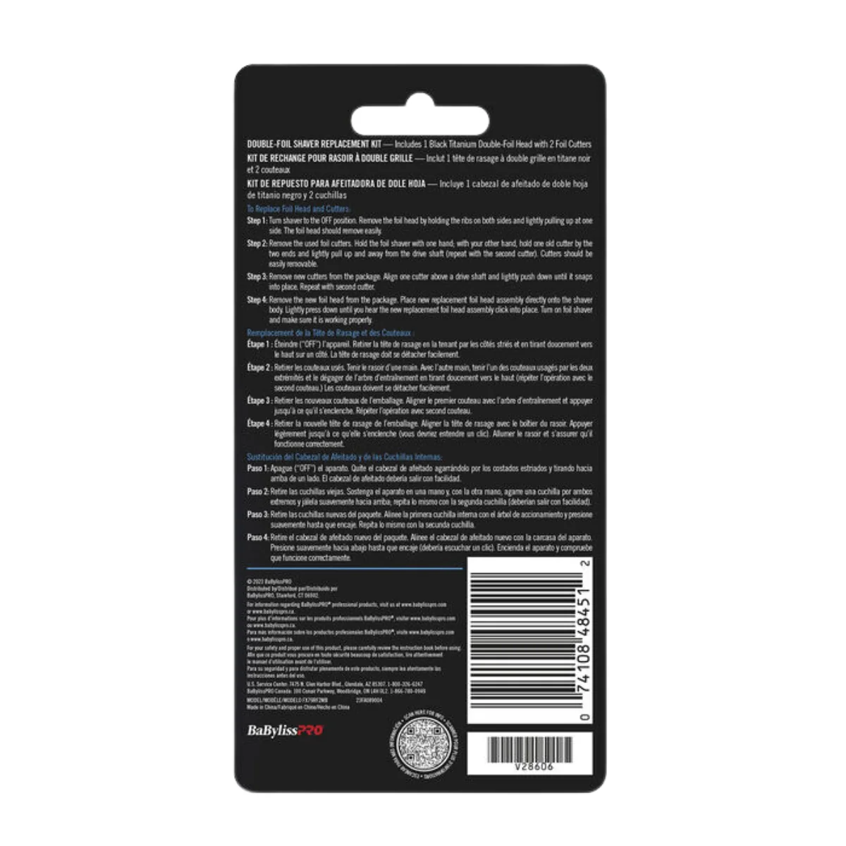 BabylissPro FXONE Replacement Foil & Cutter Black - Image 3