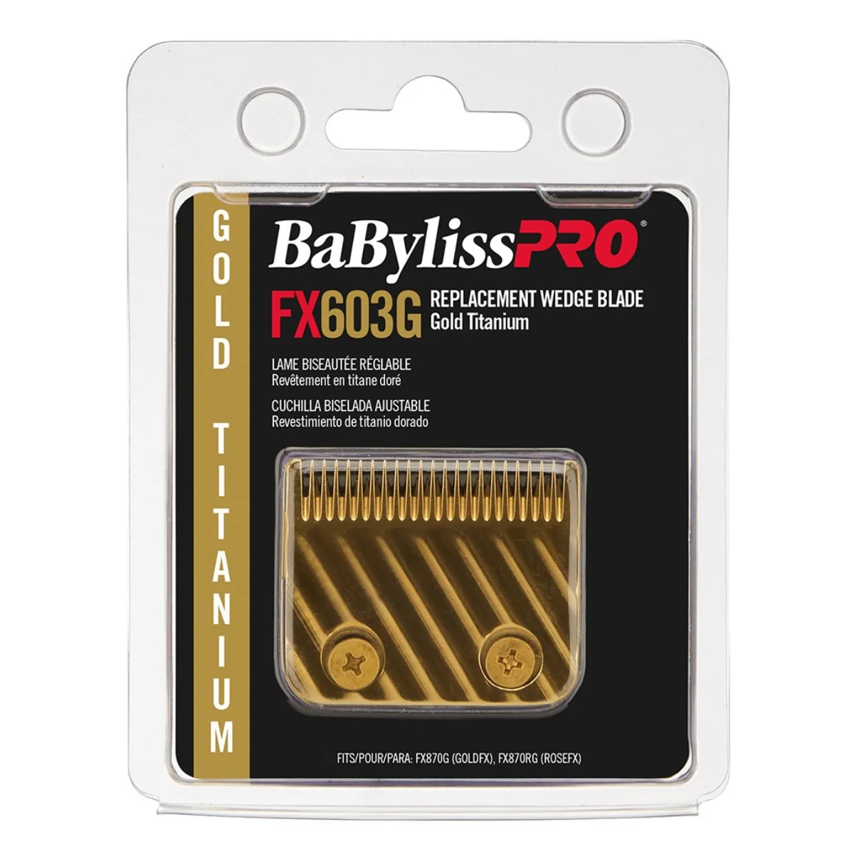 BaBylissPRO Replacement Hair Clipper Gold Titanium Wedge Blade - Image 3
