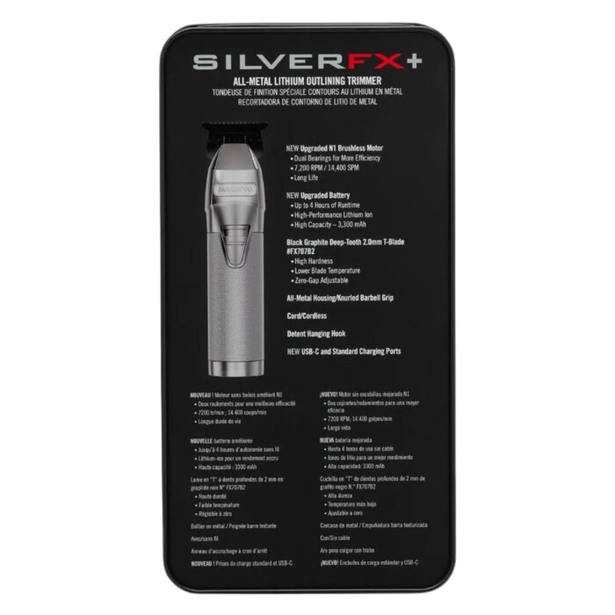 BaBylissPRO SilverFX+ All-Metal Lithium Outlining Trimmer - Image 7