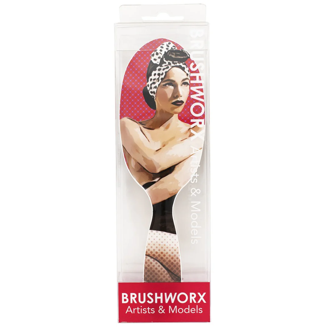 Brushworx Artists and Models Cushion Hair Brush Miss Be Bop - Image 3