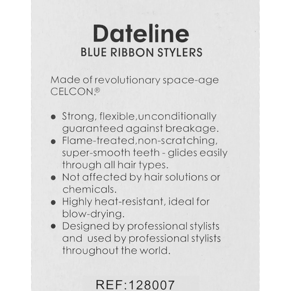 Dateline Professional Blue Celcon Basin Comb 8 3111 - With Handle - Image 3