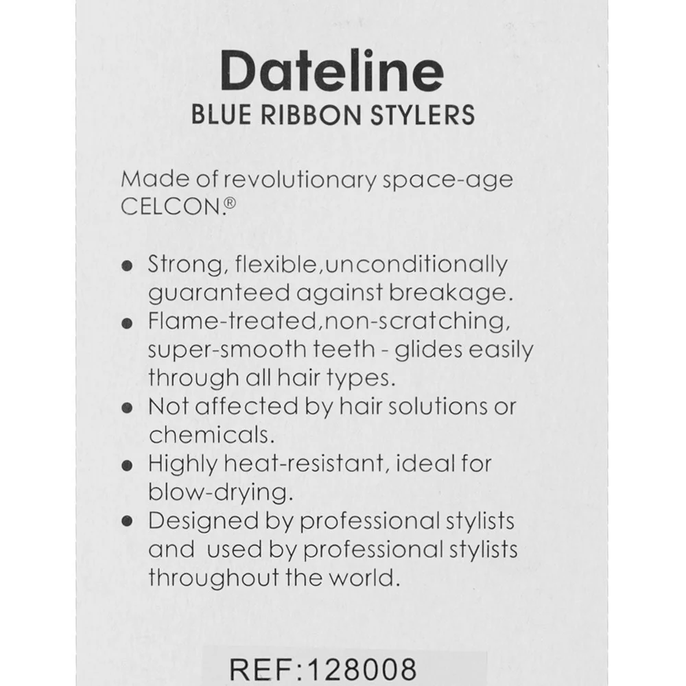 Dateline Professional Blue Celcon Basin Comb 8 3832 - Detangler With Handle - Image 3