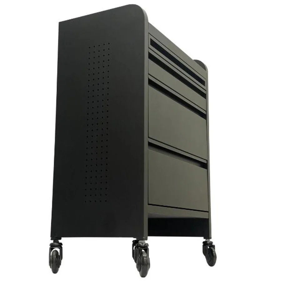 Fusion PLUS 4 Drawer Hairdressing Beauty Trolley - Black - Image 3