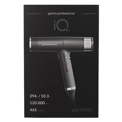 Gama Professional Iq 2 Perfetto Hair Dryer - Black - Image 2