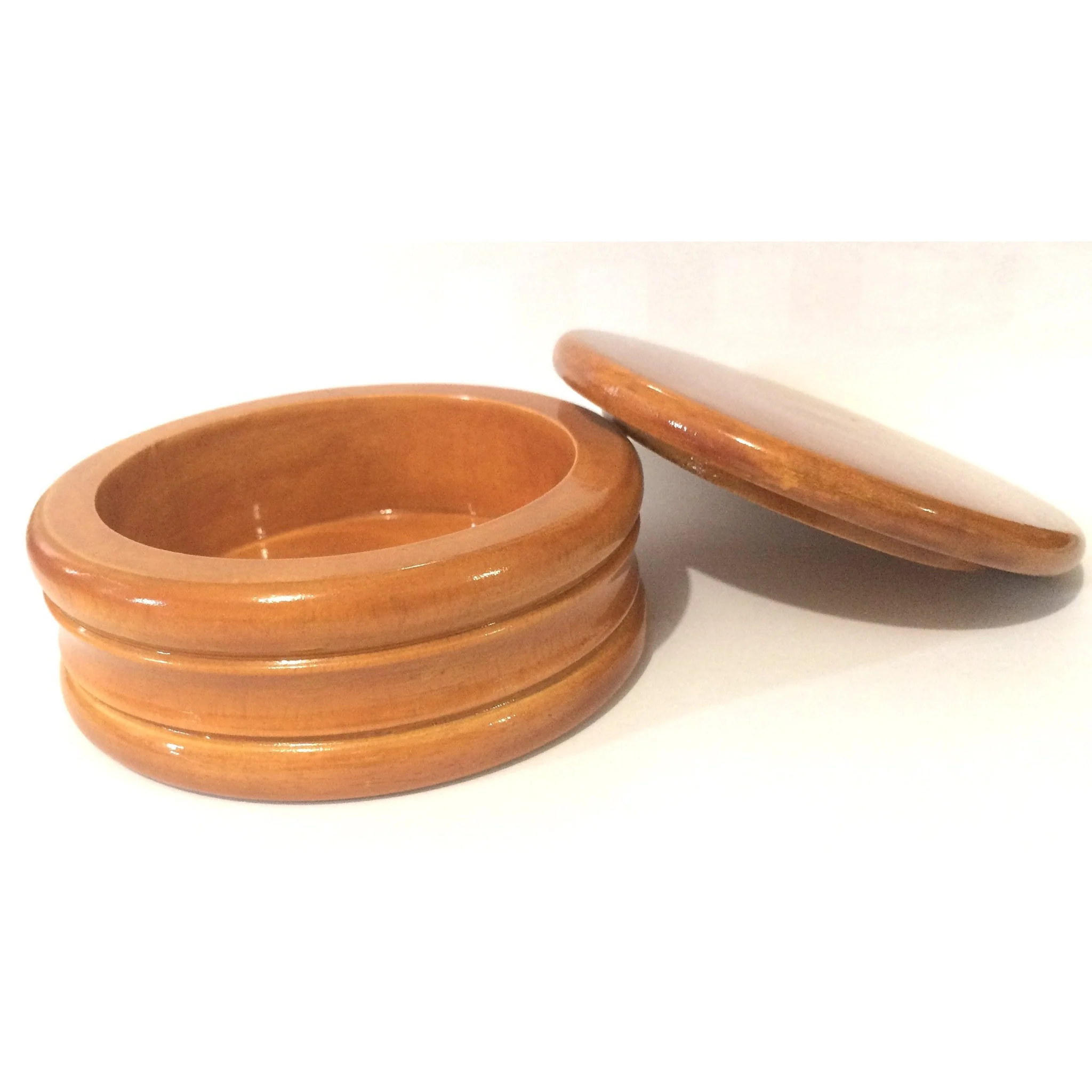 Genuine Honey Mango Wood Shaving Soap Bowl From Parker Safety Razor No3 - Image 2