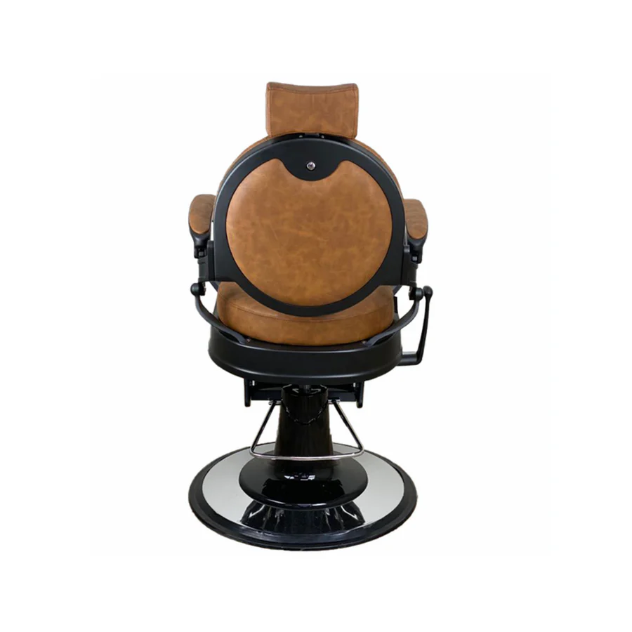 Harlem Barber Chair Tan Upholstery - Image 4