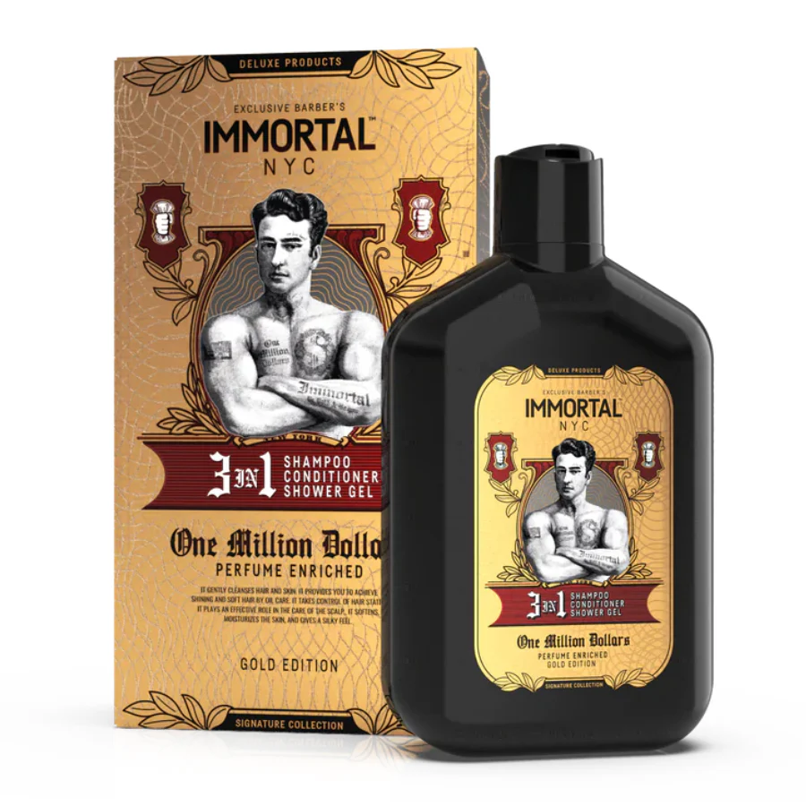 Immortal NYC 3 in 1 Shampoo Conditioner Body Wash One Million Dollars 500ml