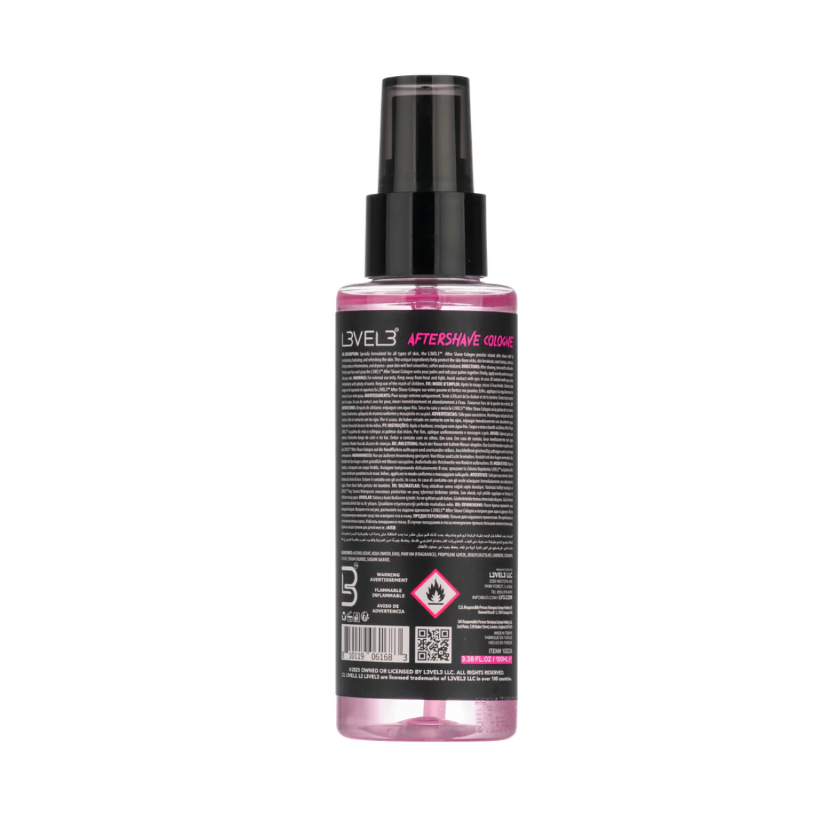 L3VEL3 Aftershave Cologne Rose - 100ml - Image 2