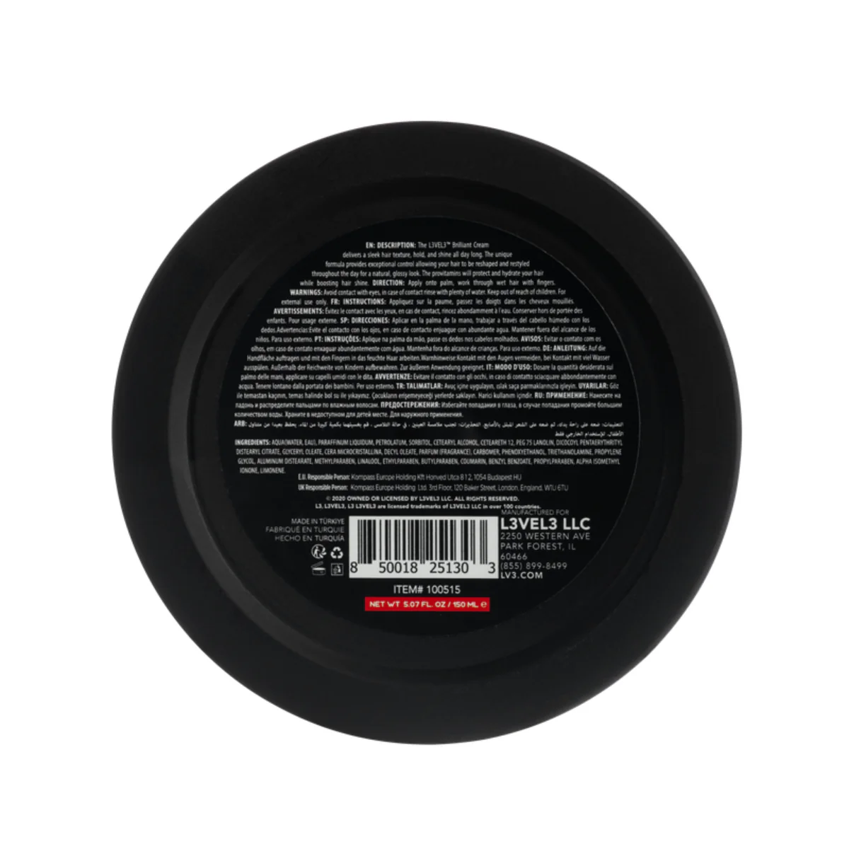 L3VEL3 Brilliant Styling Cream (Hold 1) - 150ml - Image 2