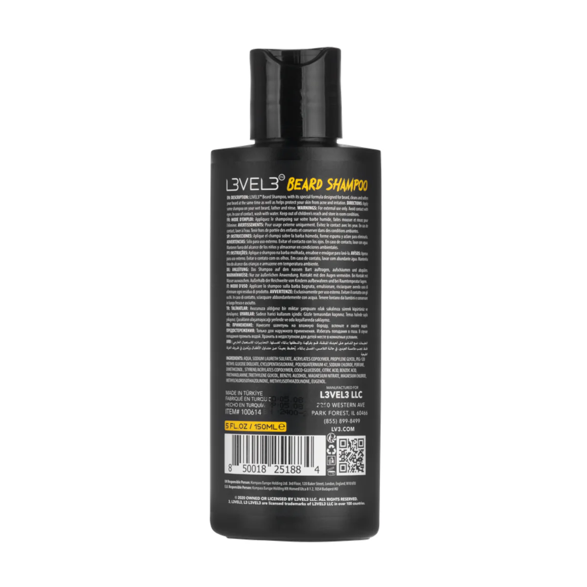 L3VEL3 Chamomile Infused Beard Shampoo - 150ml - Image 2