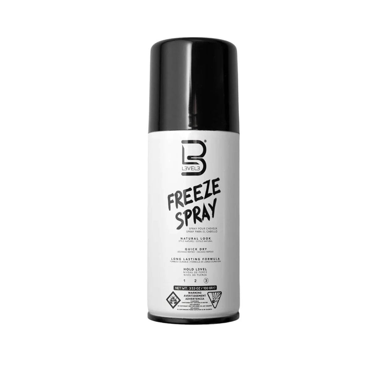 L3VEL3 Freeze Hair Spray (Hold 3)  - 100g