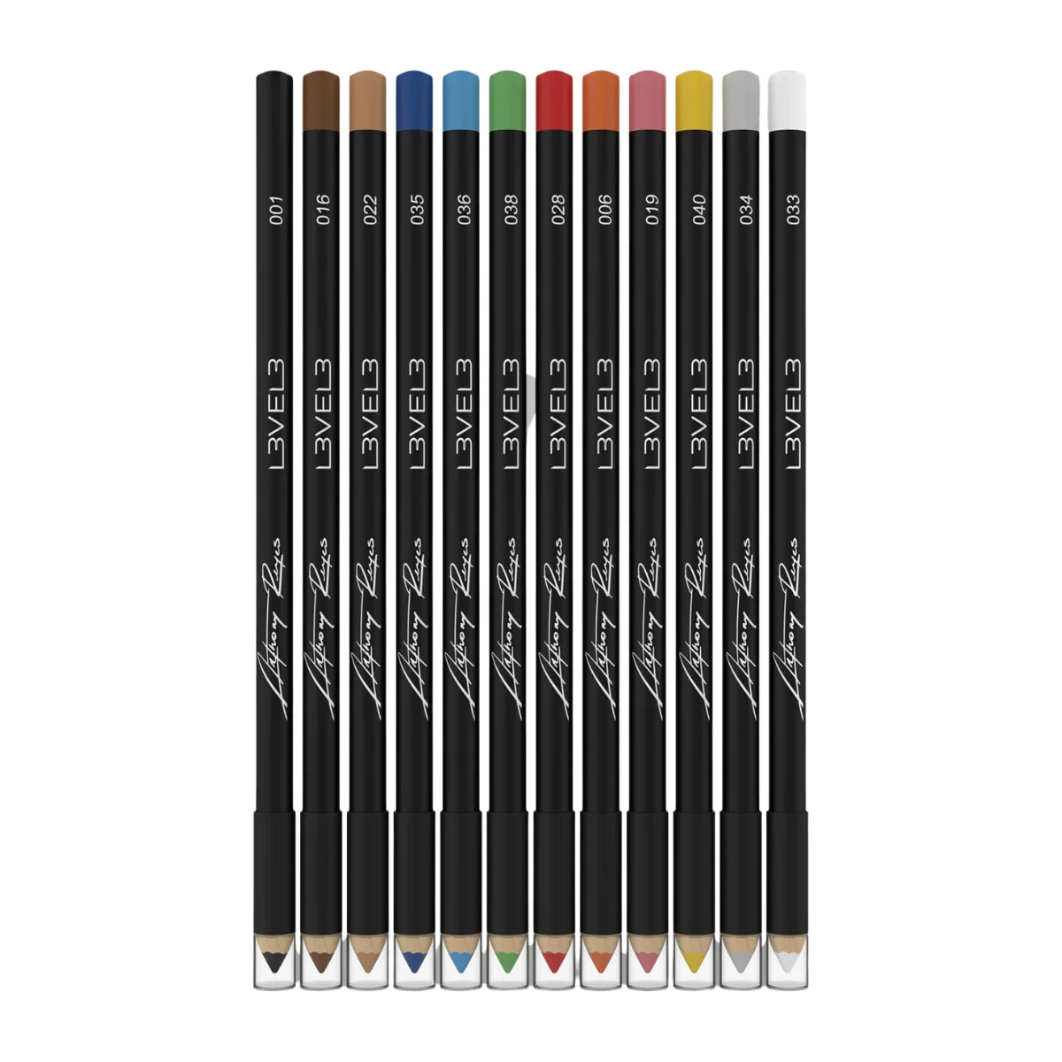 L3VEL3 Liner Pencils Assorted Colours - 12pc