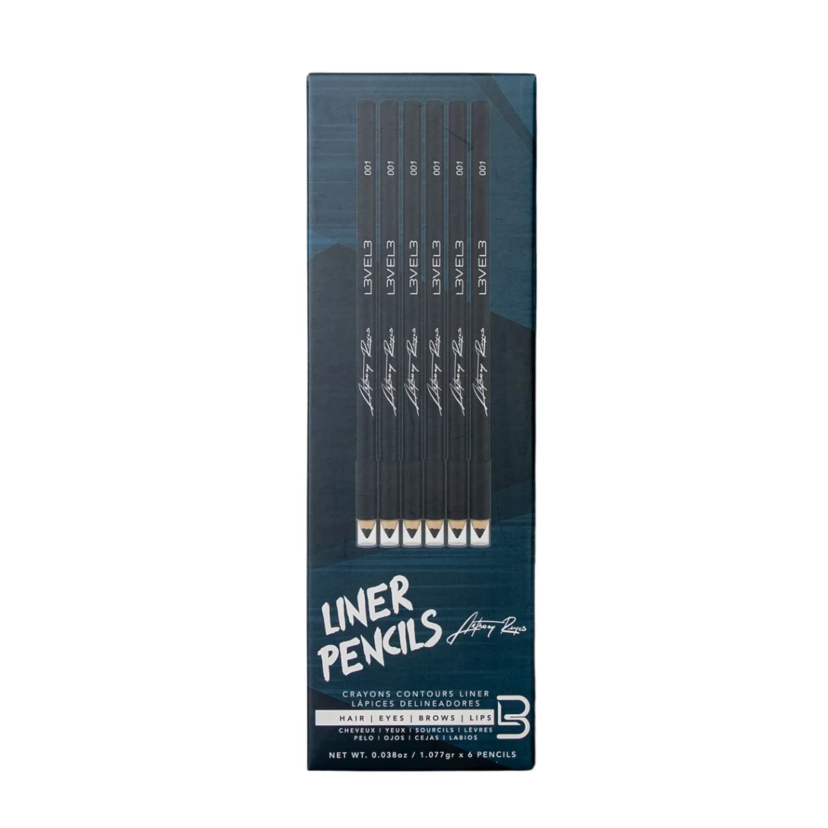 L3VEL3 Liner Pencils Black - 6pc