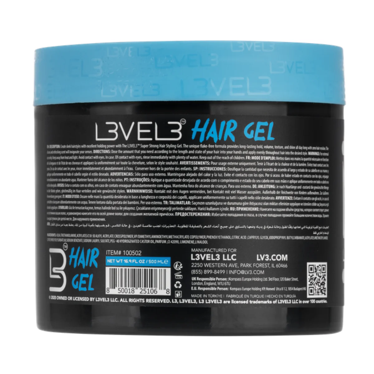 L3VEL3 Super Strong Gel - 500ml - Image 2