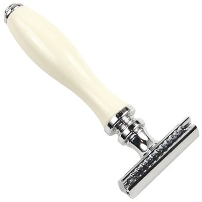 Parker 111w - White Resin Handle Safety Razor
