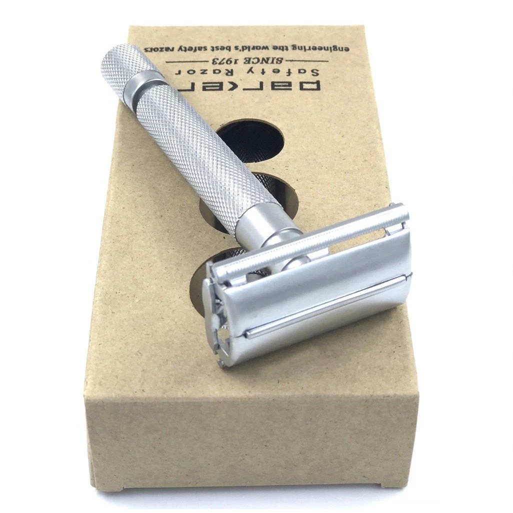 Parker 74r Safety Razor Satin Silver - Image 3