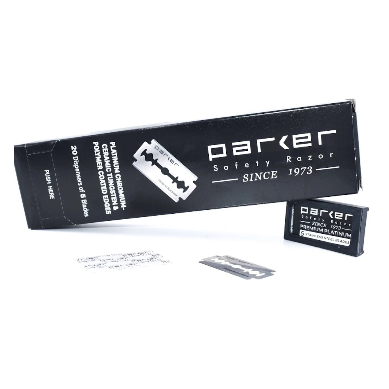 Parker Premium Platinum Double Edge Safety Razor Blades - 100 Blade Pack - Image 3