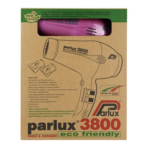 Parlux 3800 Eco Friendly Hair Dryer - Pink - Image 2