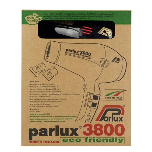 Parlux 3800 Ionic Ceramic Hair Dryer - Black - Image 2