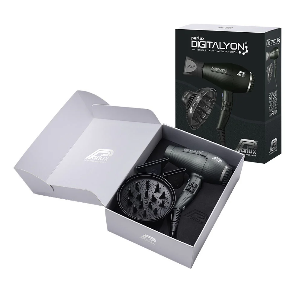 Parlux Digitalyon Hair Dryer And Diffuser Anthracite - Image 3
