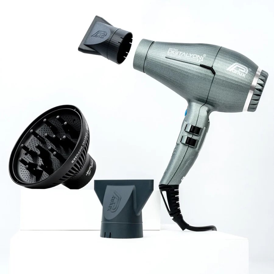Parlux DigitAlyon Hair Dryer and Diffuser Glitter Grey - Image 4