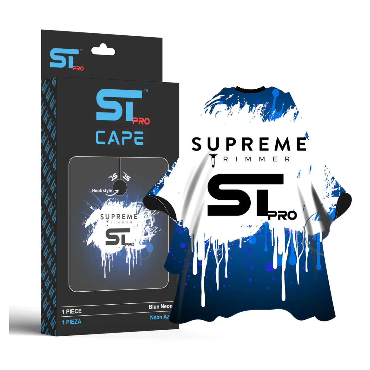 Supreme ST Premium Barber Cape - Blue Neon - Image 3