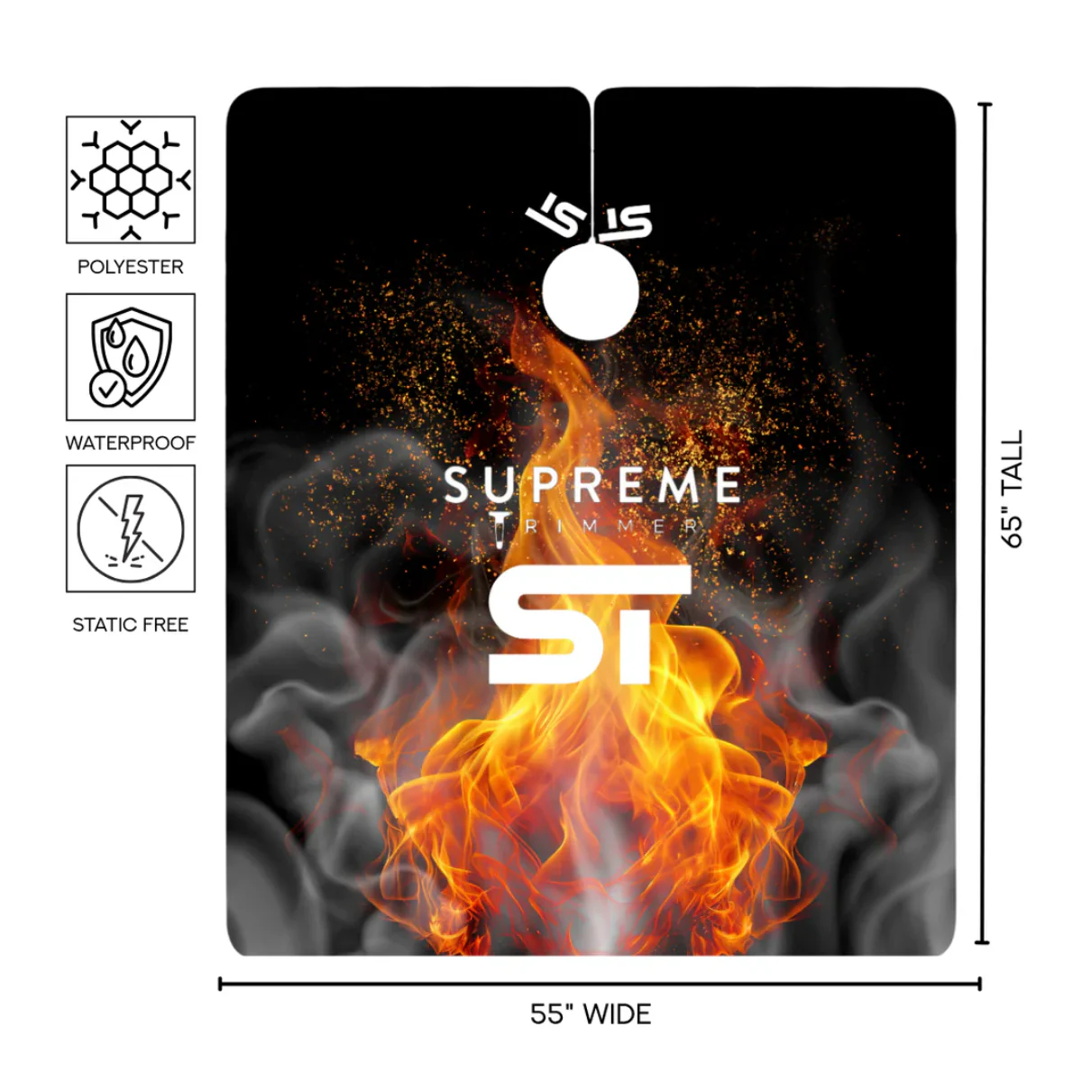 Supreme ST Premium Barber Cape - Scarlet Ash - Image 3