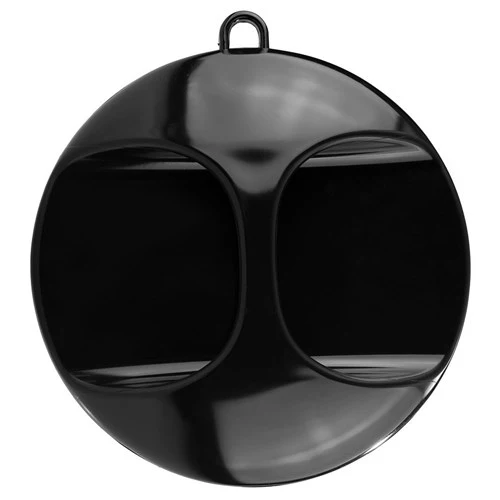Salon Smart Black Round Mirror With Wall Bracket And Handle - Large - Image 3