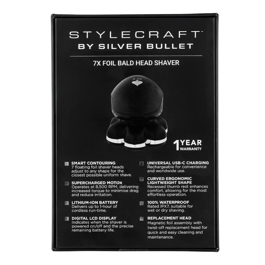 StyleCraft by Silver Bullet Ace 7x Foil Bald Head Shaver - Image 5