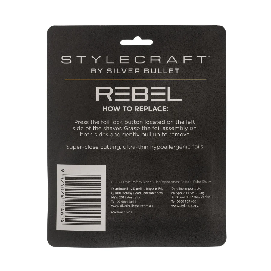 StyleCraft by Silver Bullet Rebel Shaver Replacement Gold Foil Head - Image 4