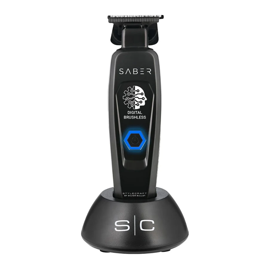 StyleCraft by Silver Bullet Saber Digital Brushless Hair Trimmer Black