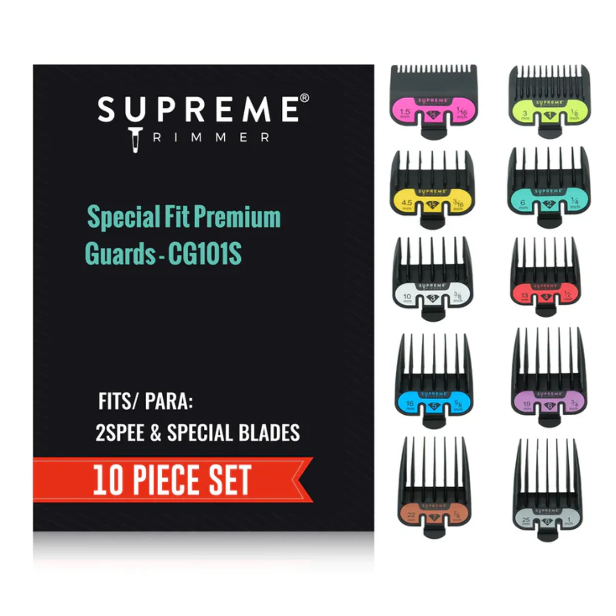 Supreme ST Special Fit Premium Clip On Guards - Colored - Image 2