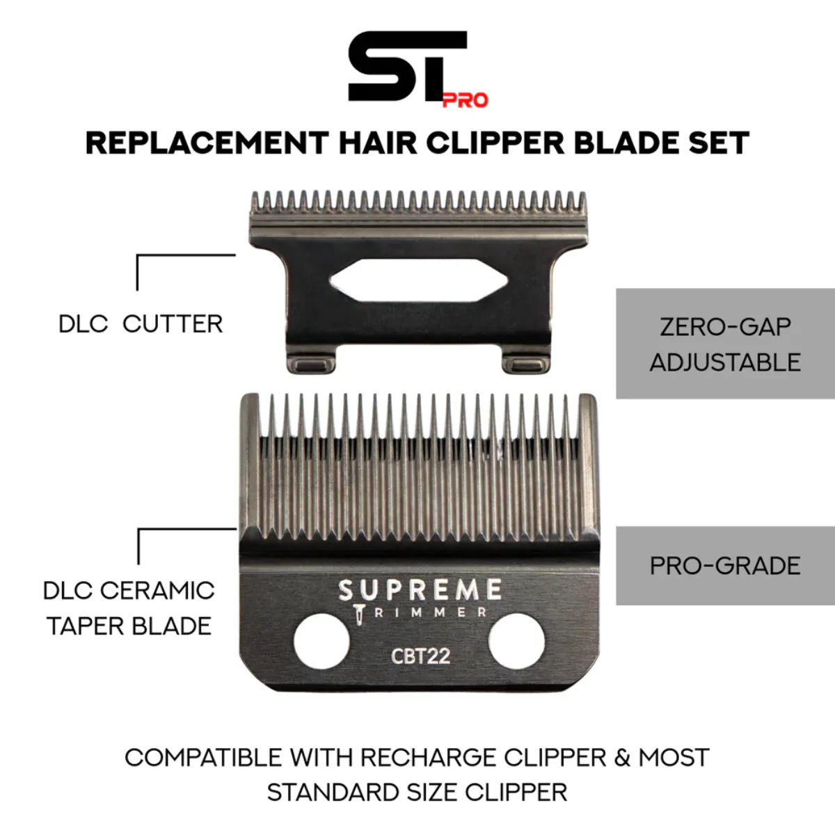 Supreme ST Taper Blade Replacement for Recharge Clipper - Image 8