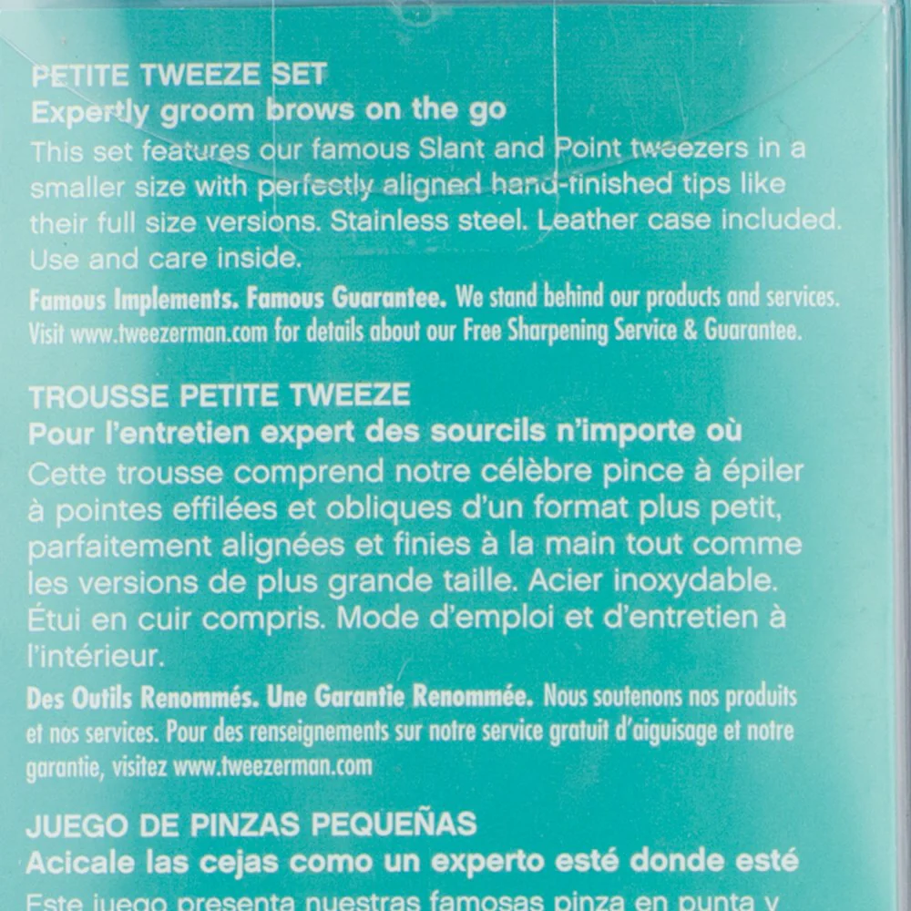 Tweezerman Petite Tweezer Set Black - Image 3