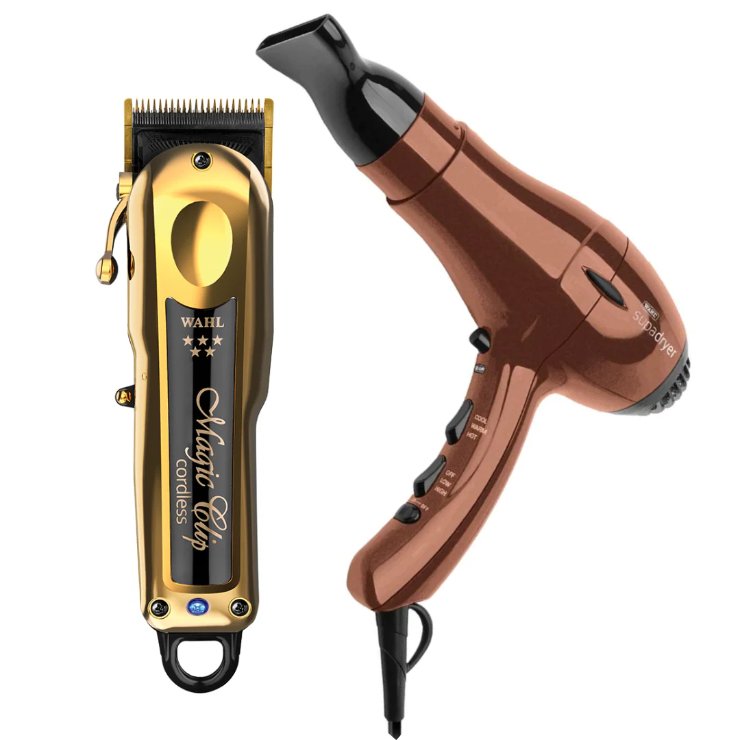 Wahl Gold Magic Clip Clipper With Bonus Supadryer Copper