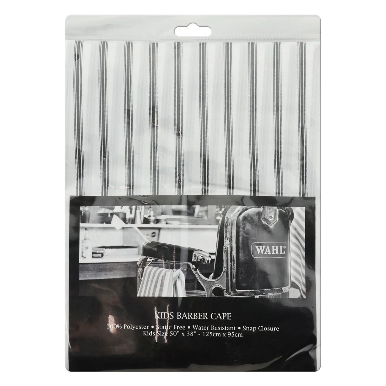 Wahl Kids Pinstripe Cape-white