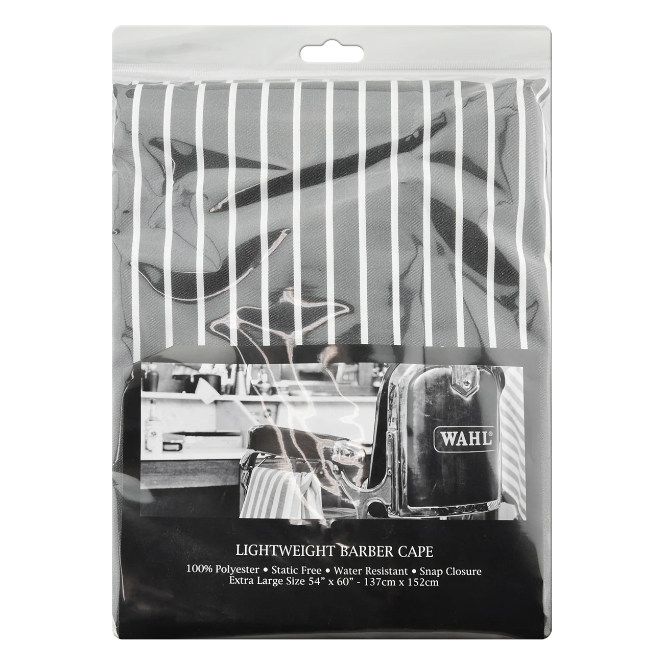 Wahl Pinstripe Cape-grey