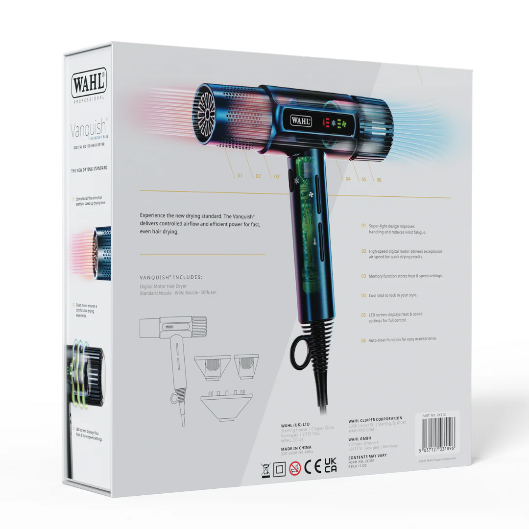 Wahl Vanquish Hair Dryer - Midnight Blue - Image 10