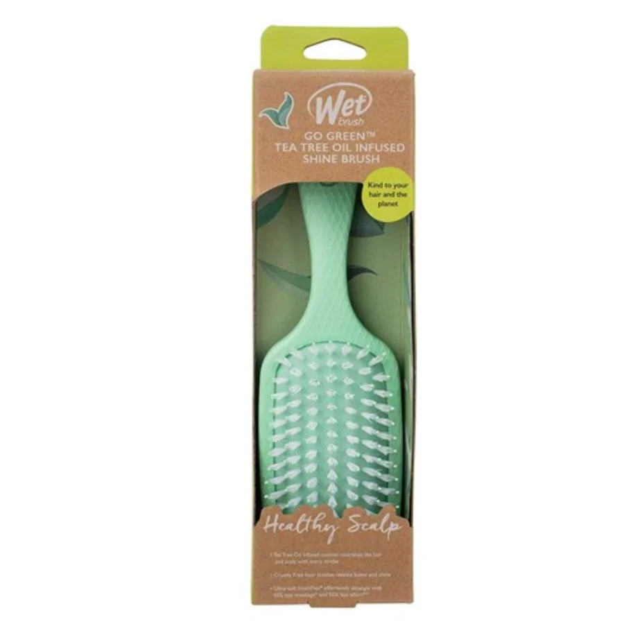 WetBrush Go Green Shine Hair Brush - Aqua - Image 3