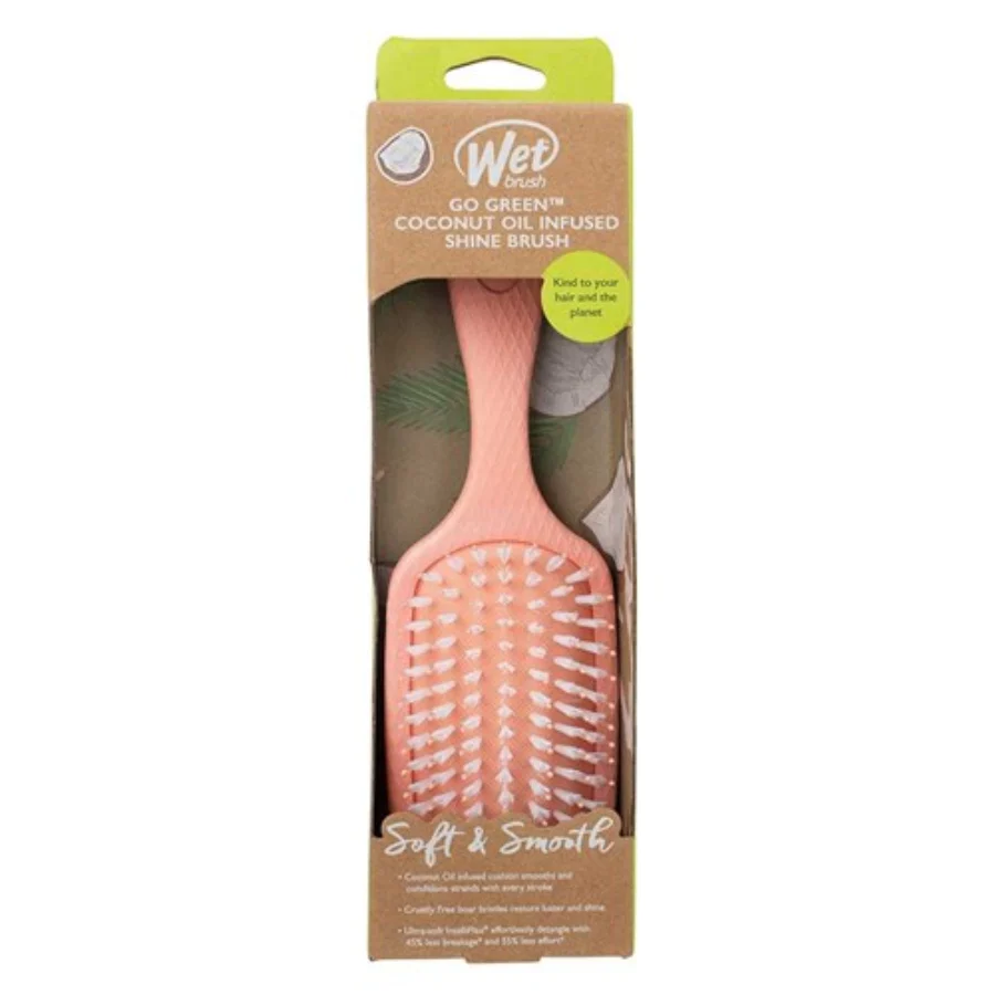 WetBrush Go Green Shine Hair Brush - Orange - Image 3