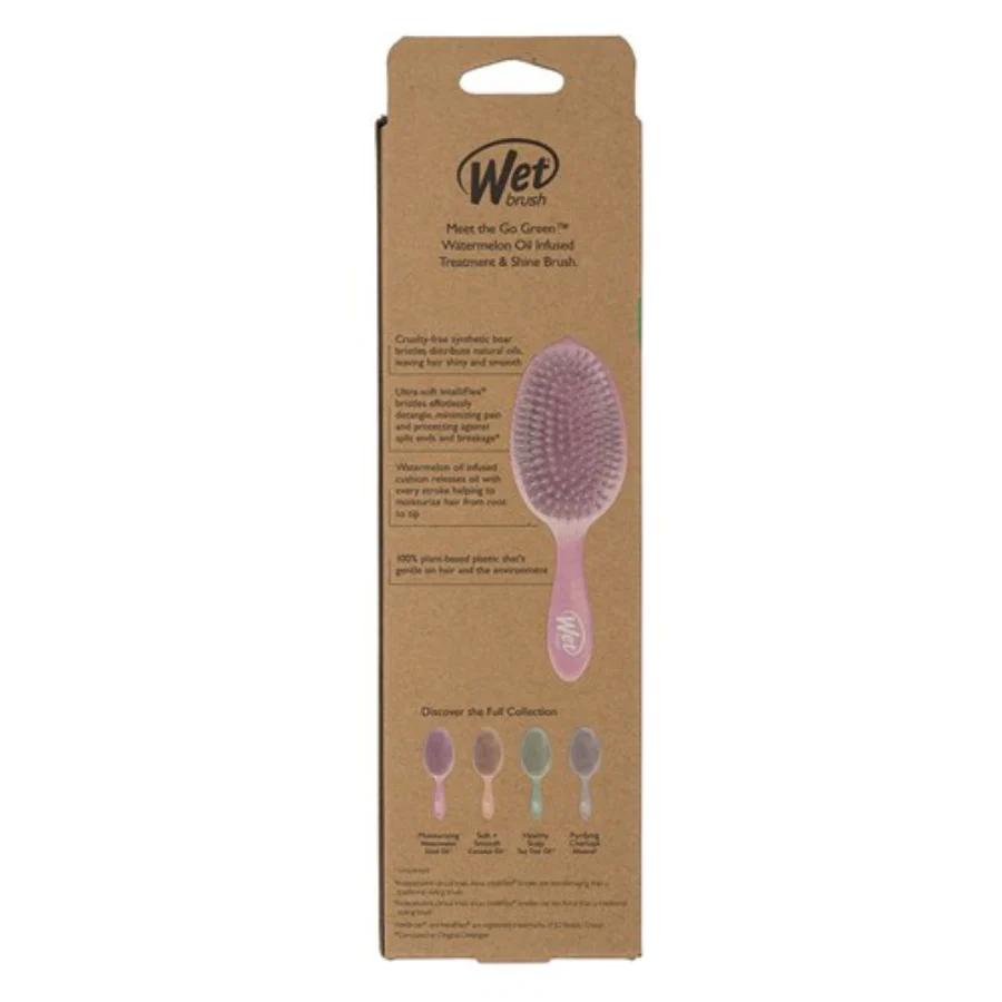 WetBrush Go Green Shine Hair Brush - Pink - Image 4